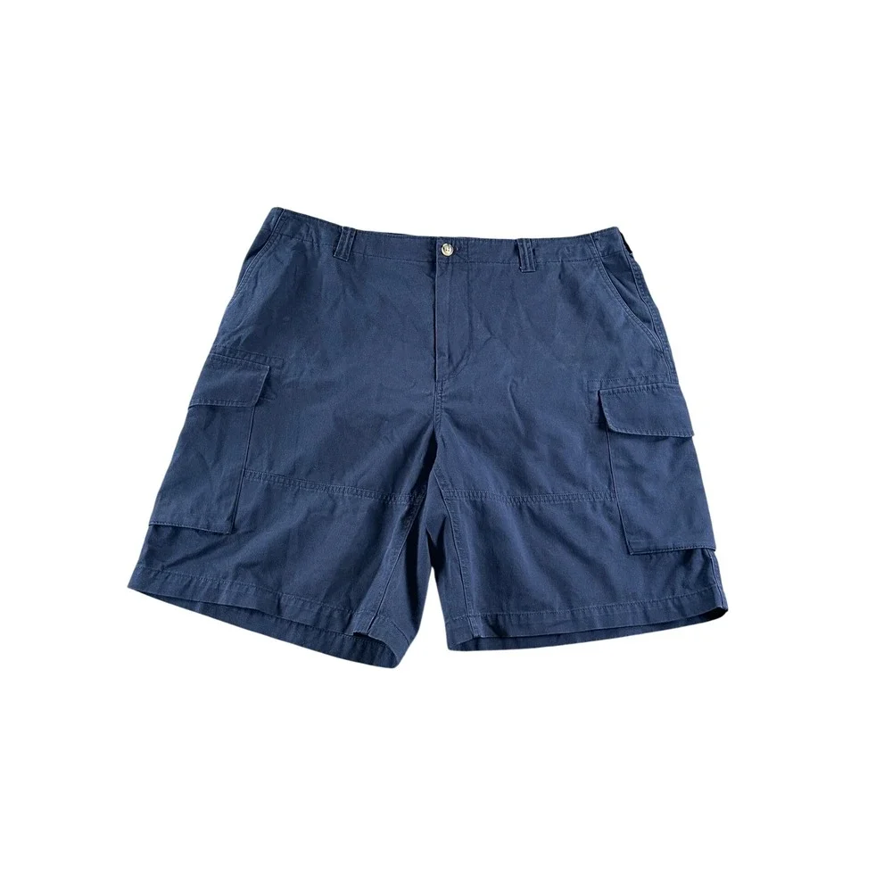 Polo Ralph Lauren Mens Navy Blue Relaxed Fit Cargo Shorts Size 40 Cotton Utility
